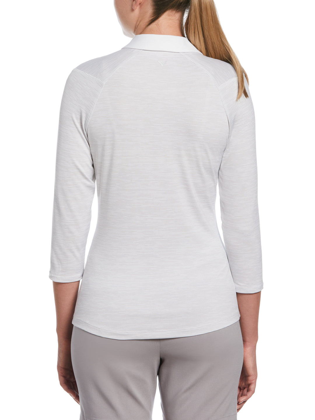 3/4 Space Dye Jersey Polo (Brilliant White) 