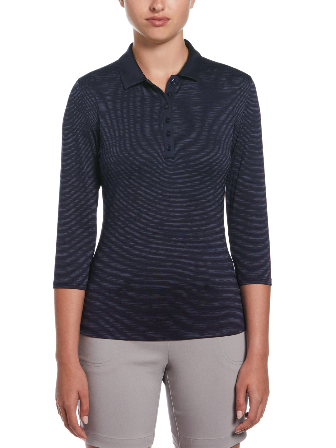 3/4 Space Dye Jersey Polo (Peacoat) 