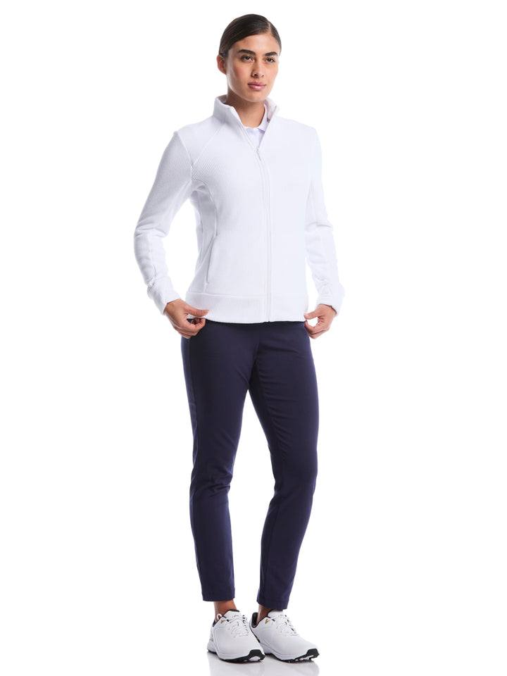 Textured Fleece Midweight Golf Jacket (Brilliant White) 