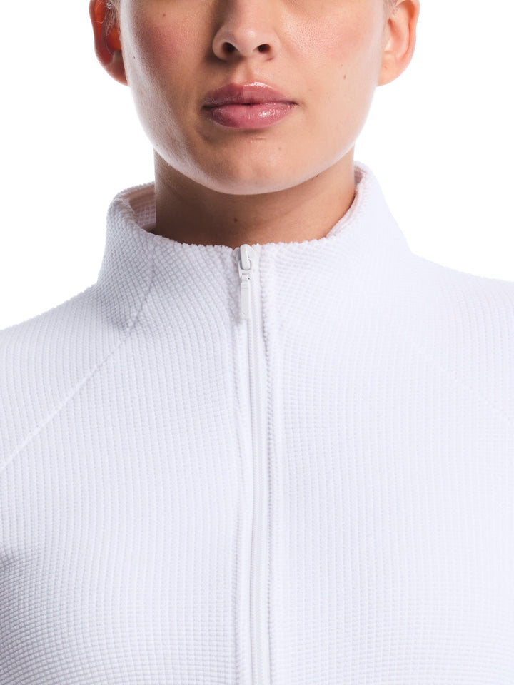 Textured Fleece Midweight Golf Jacket (Brilliant White) 