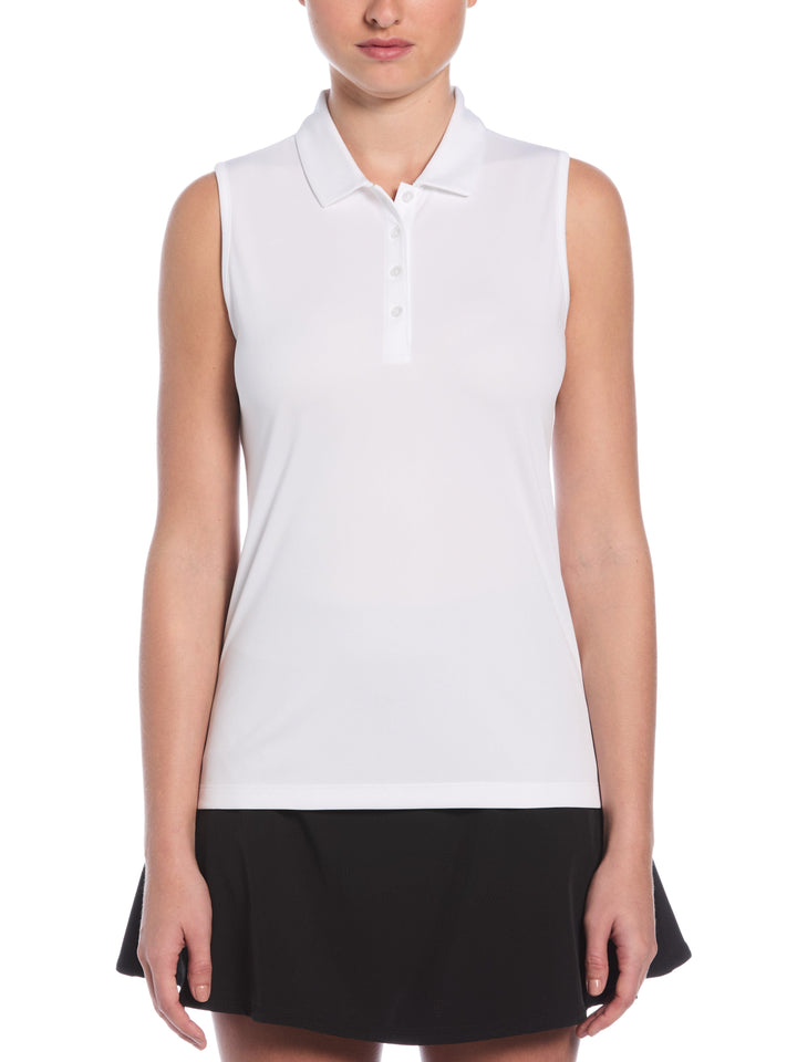 Womens Long Sleeve Tournament Polo (Bright White) 