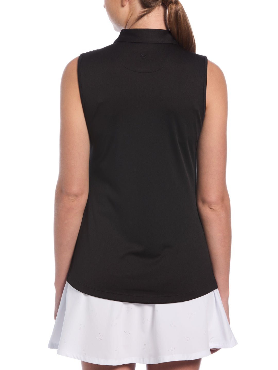 Womens Long Sleeve Tournament Polo (Caviar) 