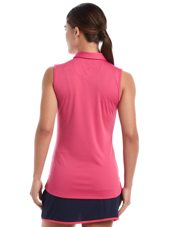 Women's Sleeveless Golf Polo (Carmine) 