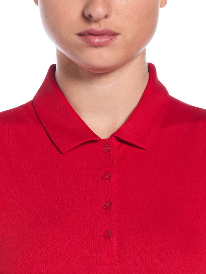 Womens Long Sleeve Tournament Polo (Tango Red) 
