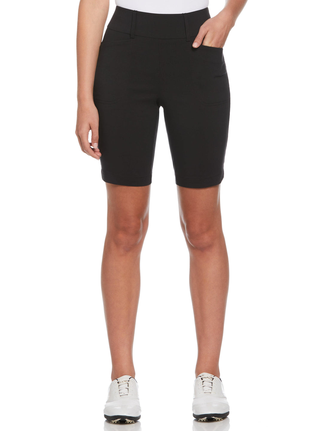 Inseam Stretch Tech Pull On Shorts (Caviar) 