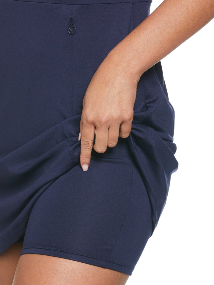 V-Neck Colour Block Dress (Peacoat) 