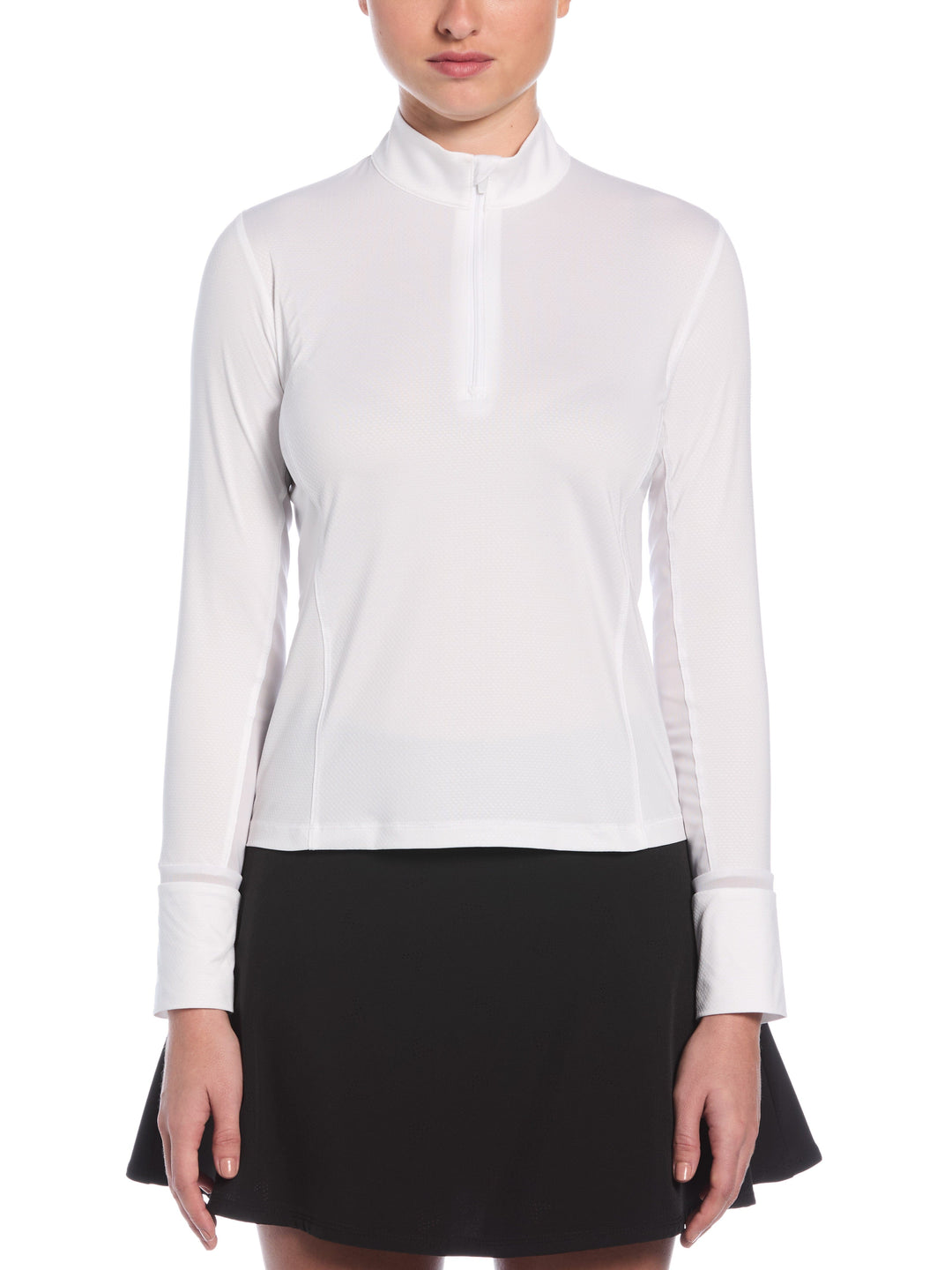 Womens Waist Length Sun Protection Shirt (Brilliant White) 