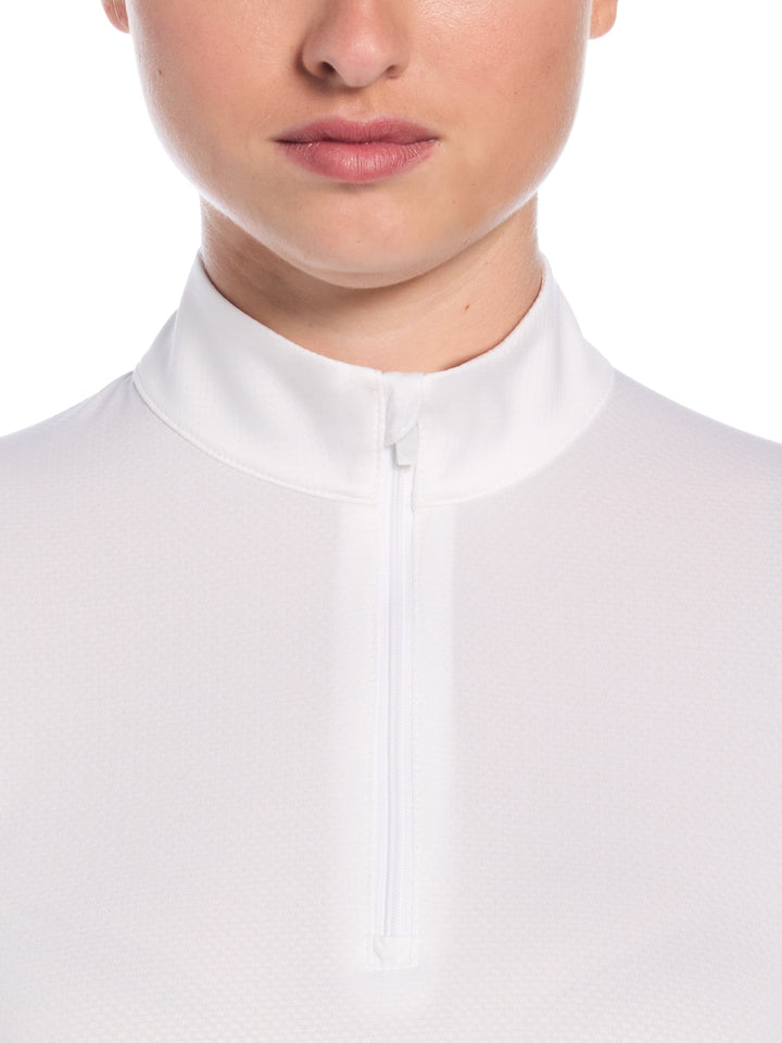 Womens Waist Length Sun Protection Shirt (Brilliant White) 