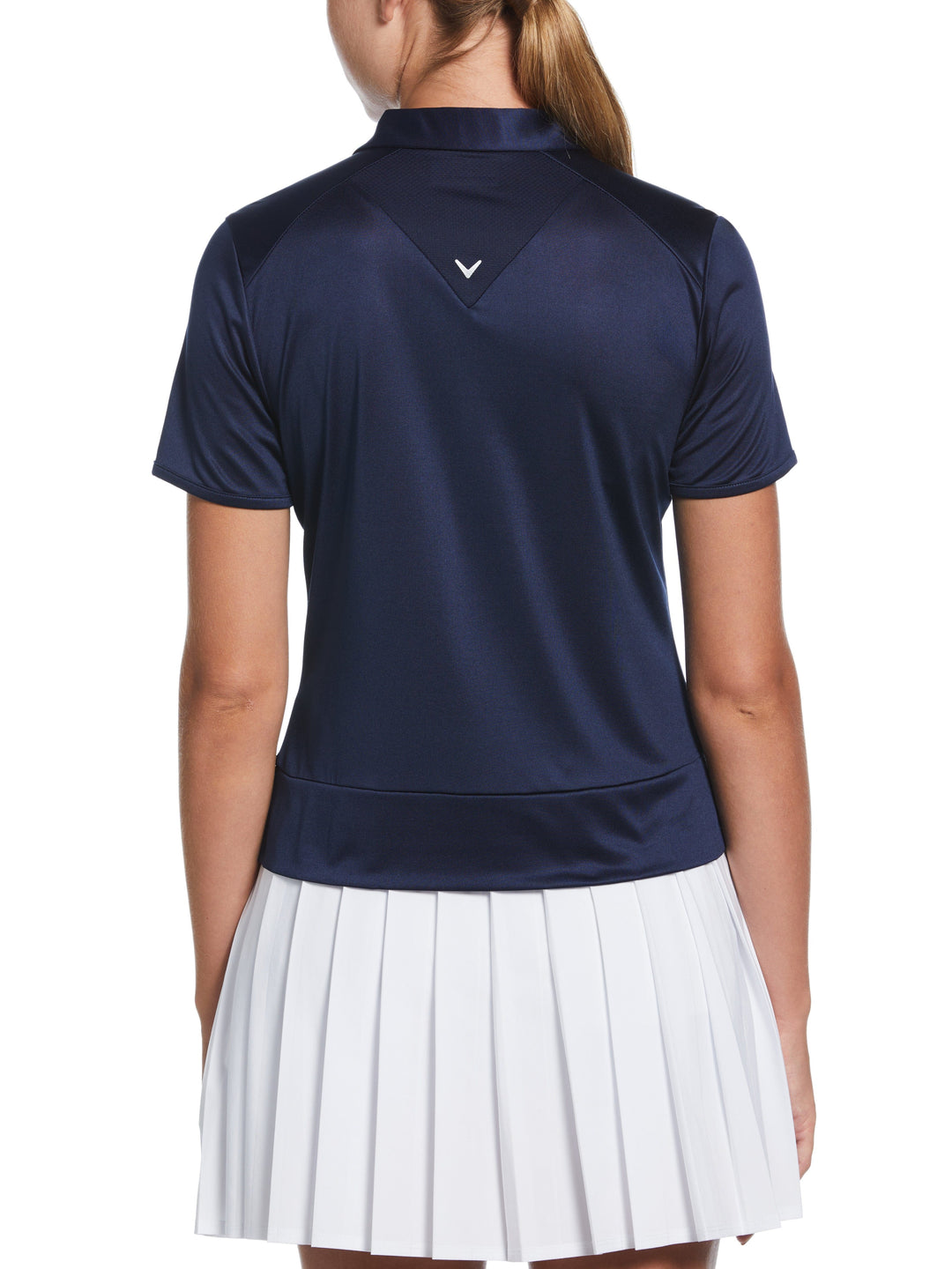 Womens Waist Lenght Top With Mesh Inserts (Peacoat) 