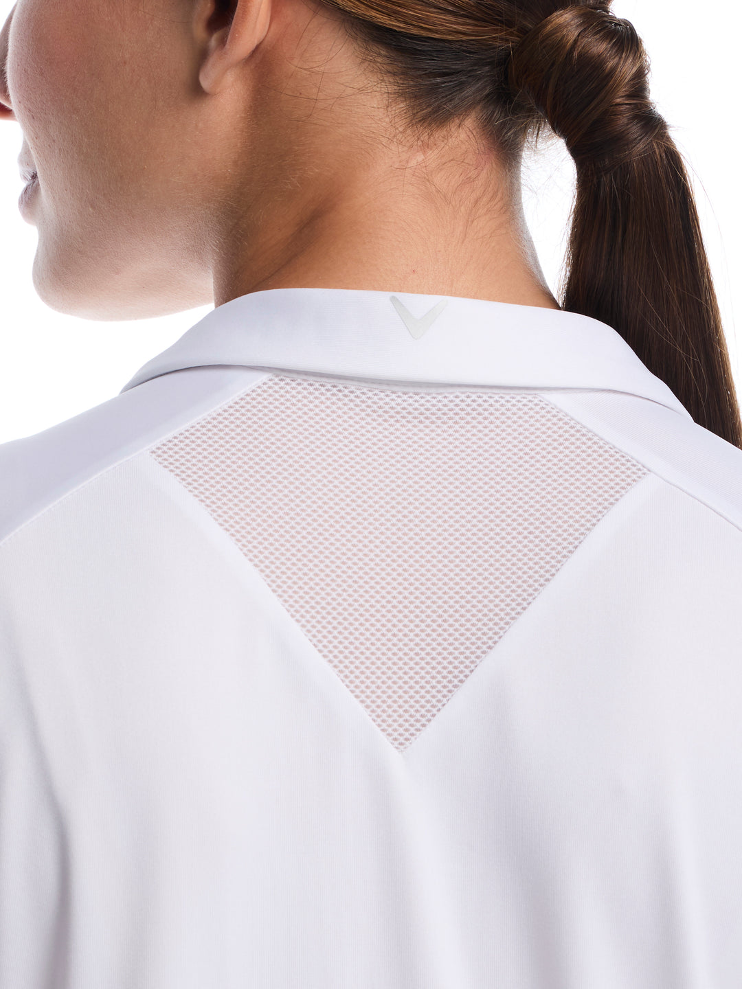 Womens Waist Length Top With Mesh Inserts-Polos-Callaway