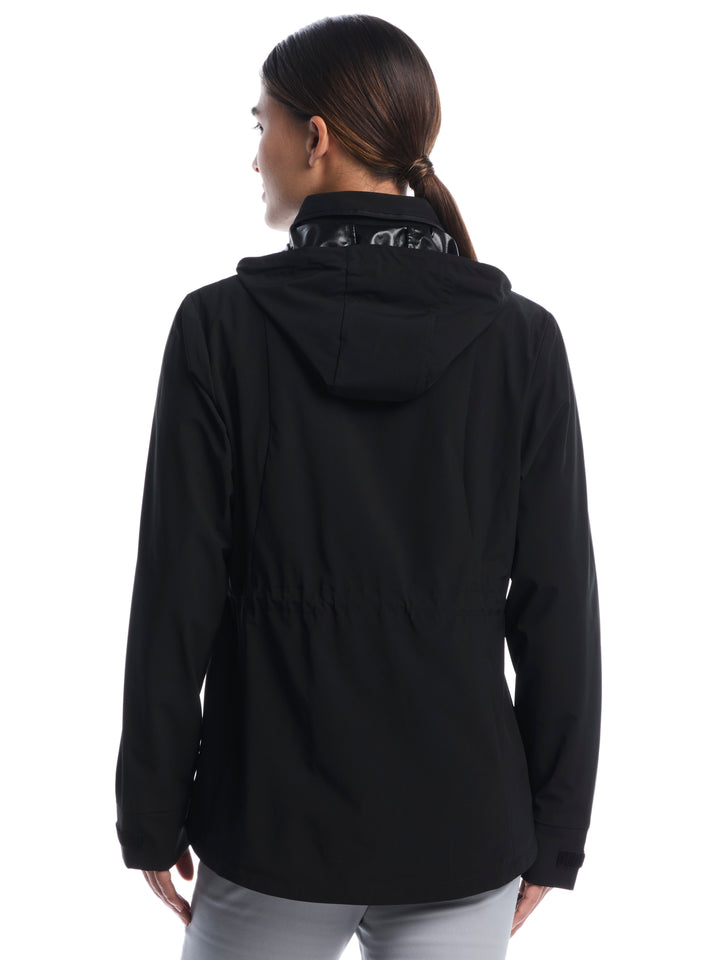 Womens Wind and Water Resistant Golf Jacket with Packable Hood-Jackets-Callaway