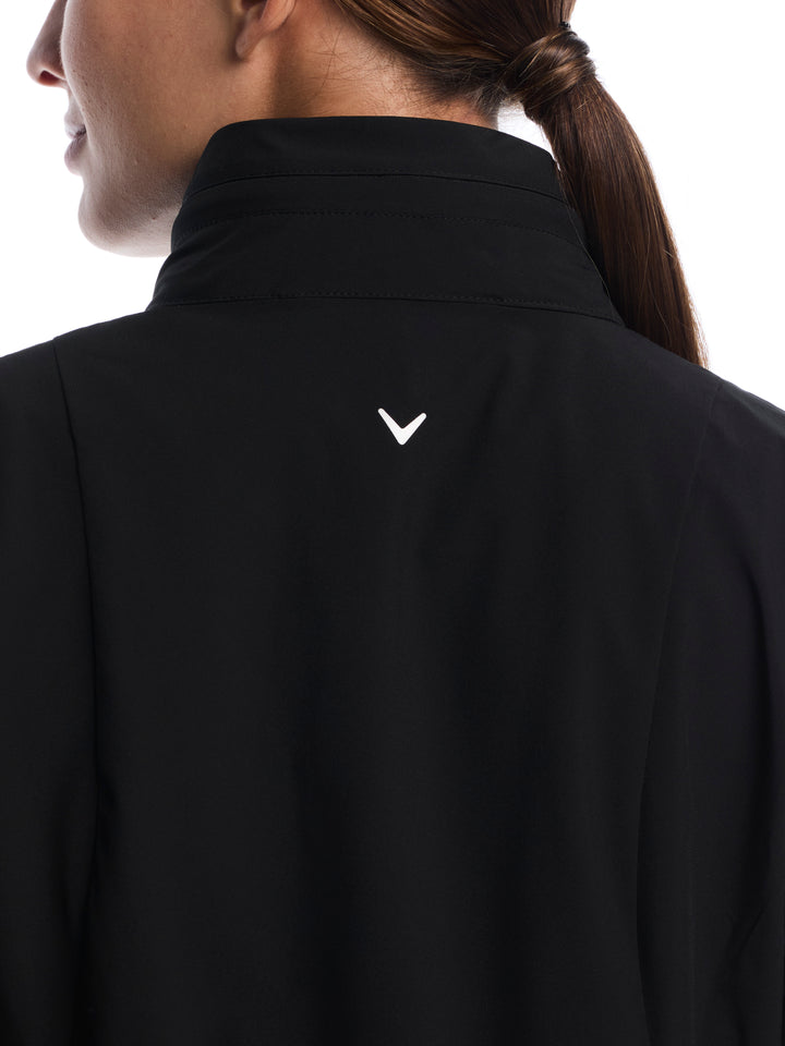 Womens Wind and Water Resistant Golf Jacket with Packable Hood-Jackets-Callaway