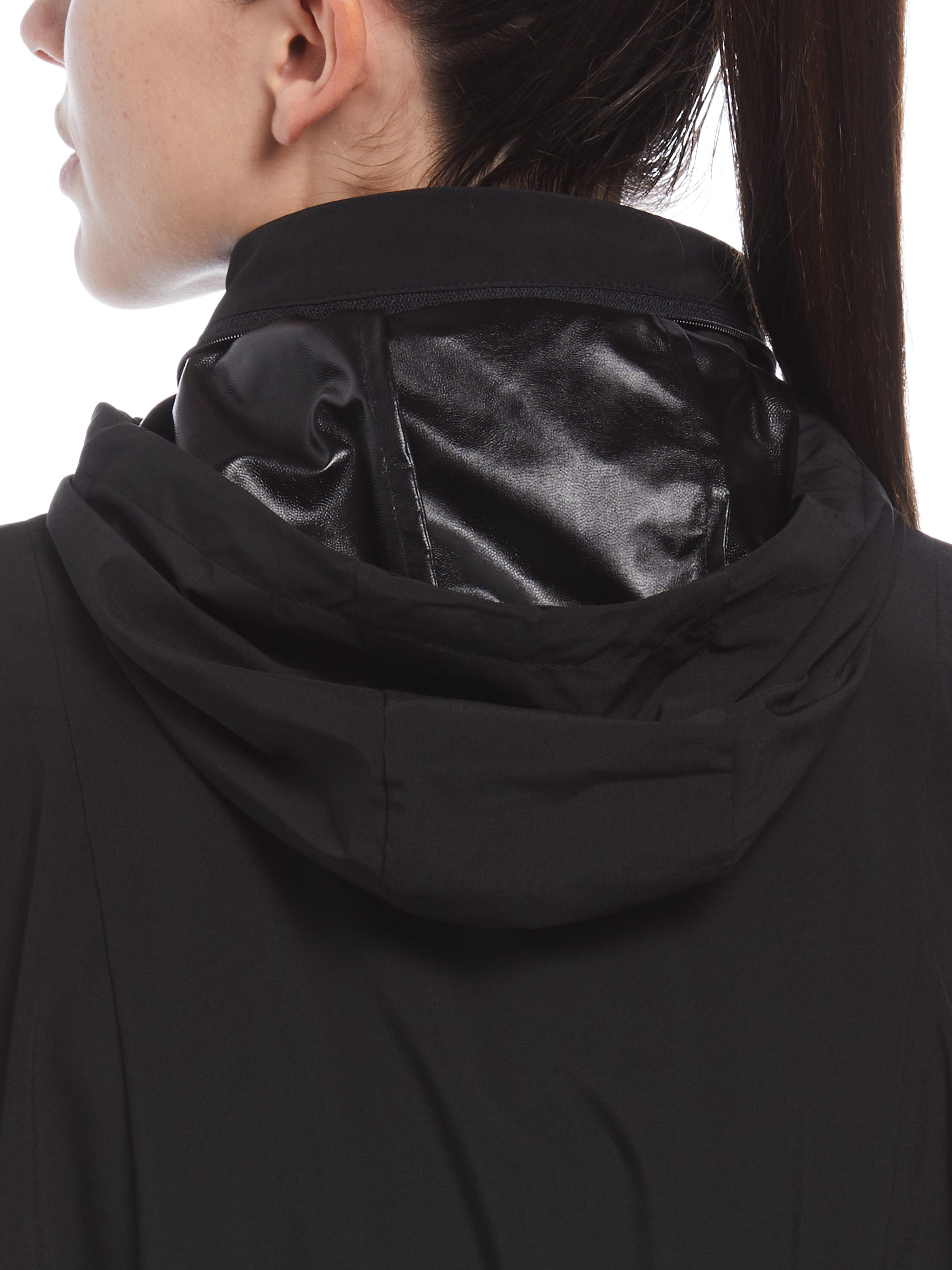 Womens Wind and Water Resistant Golf Jacket with Packable Hood