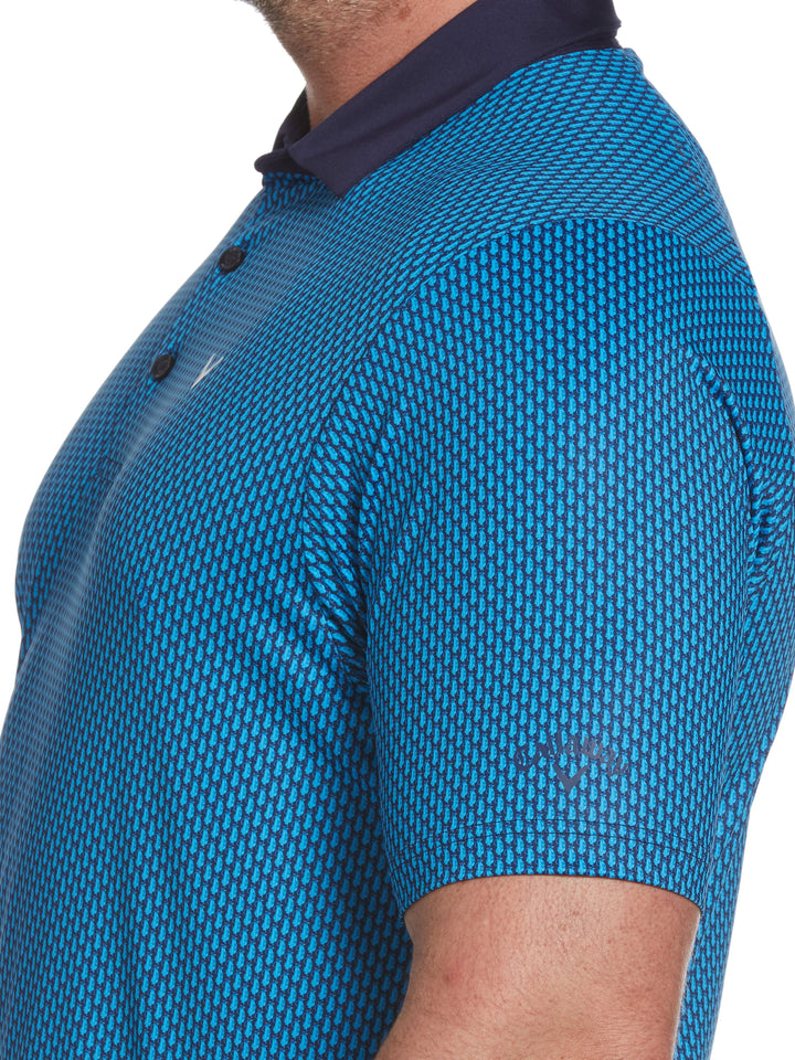 Big & Tall Allover Novelty Print Swing Tech Polo-Polos-Callaway