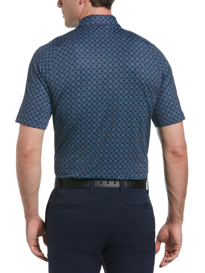 Big & Tall Art Deco Foulard Print Golf Polo-Polos-Callaway