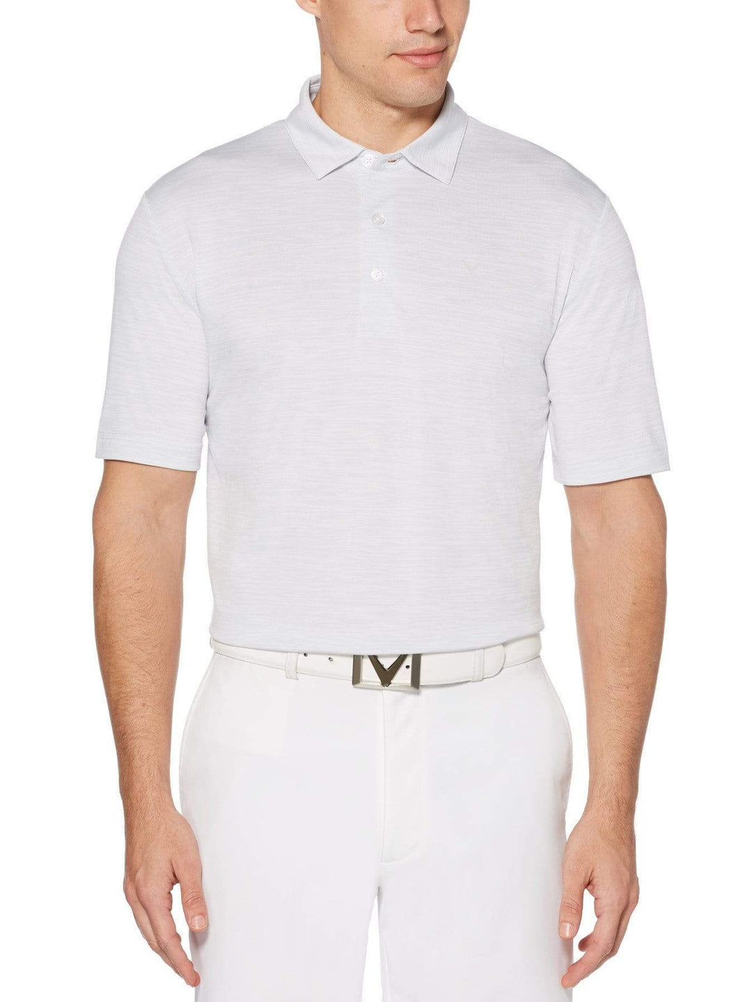 Big & Tall Broken Stripe Polo Polos Bright White / LT