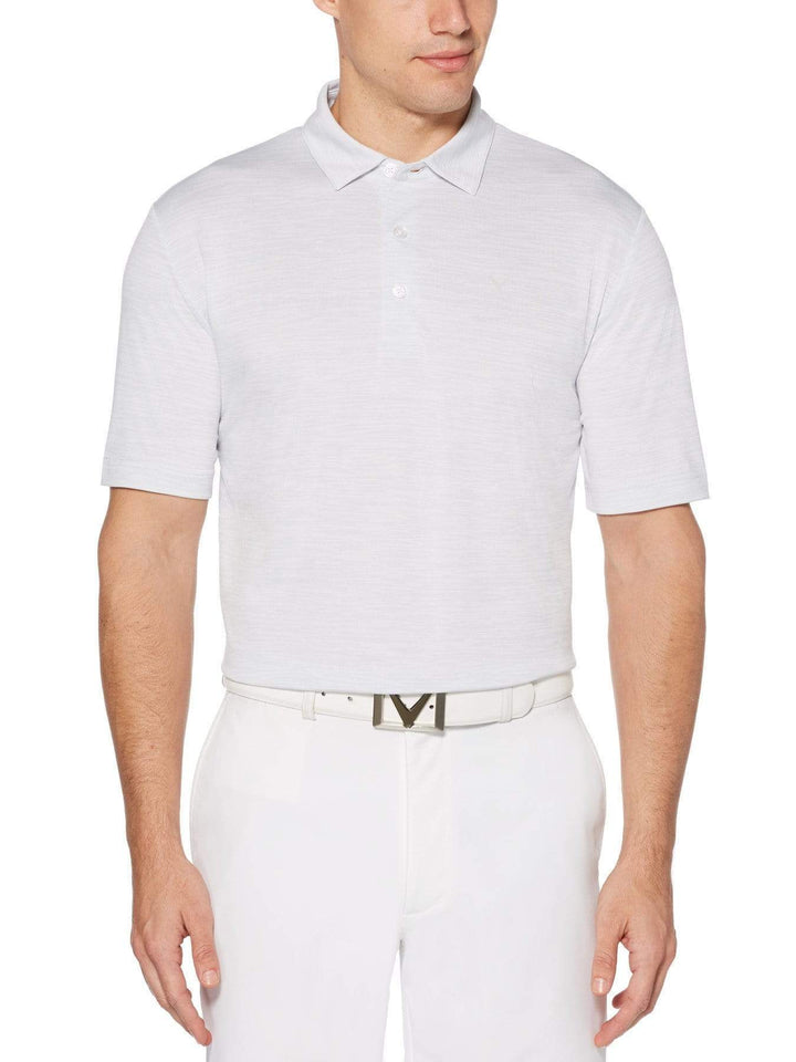 Big & Tall Broken Stripe Polo Polos Bright White / LT