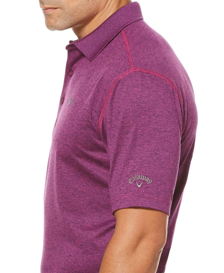 Big & Tall Cooling Heathered Polo With Chevron Polos