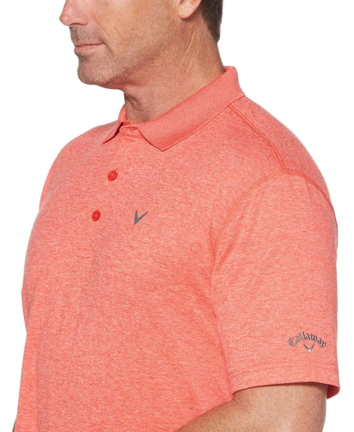 Big & Tall Cooling Heathered Polo With Chevron Polos
