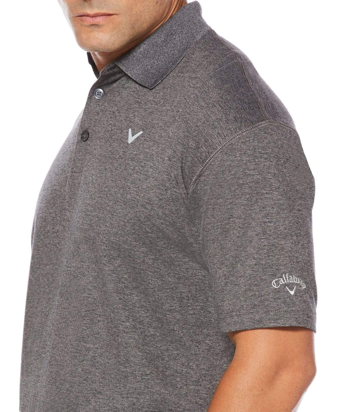 Big & Tall Cooling Heathered Polo With Chevron Polos