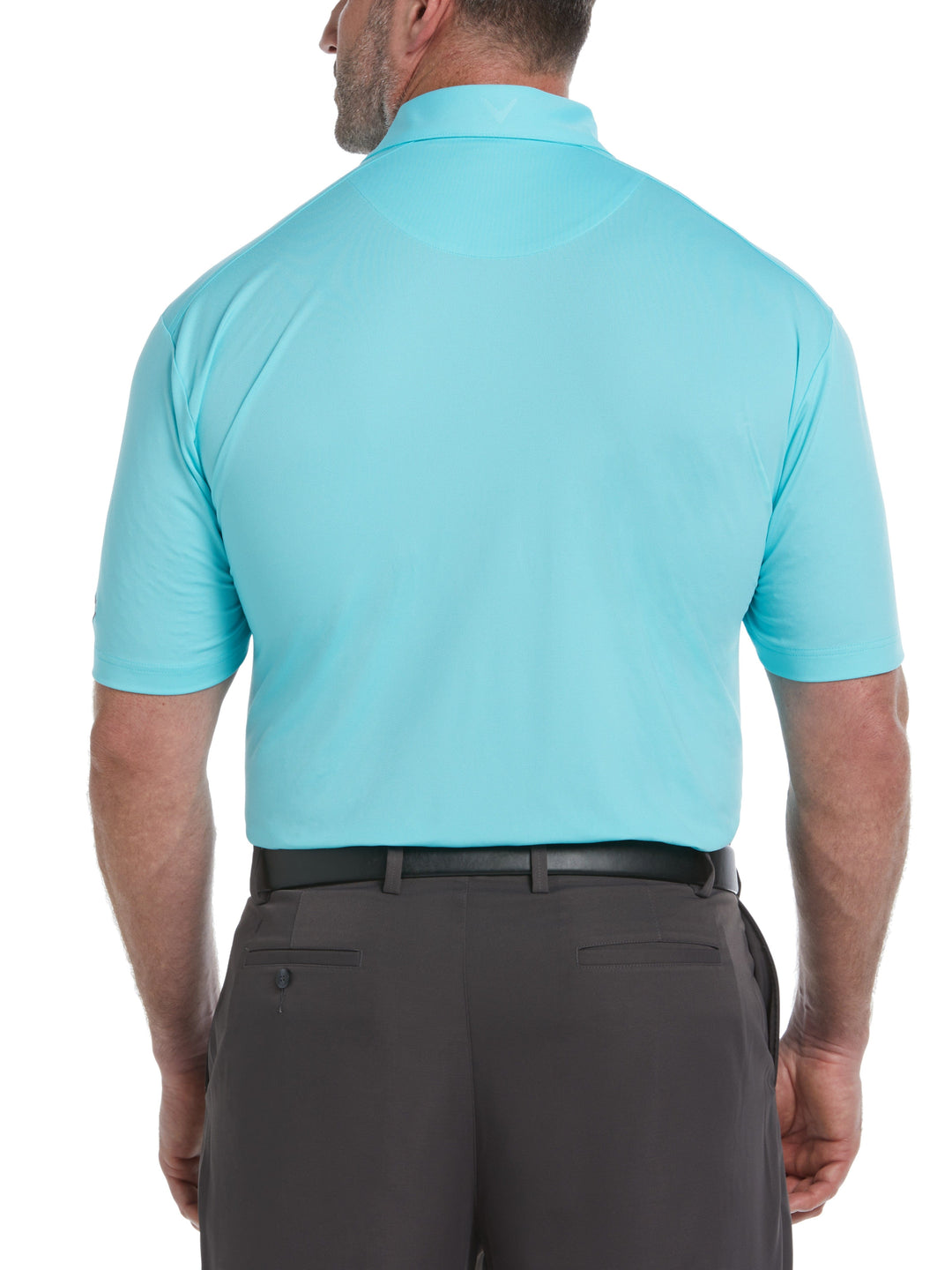 Big & Tall Cooling Micro Hex Polo with Chevron (Santorini Blue) 