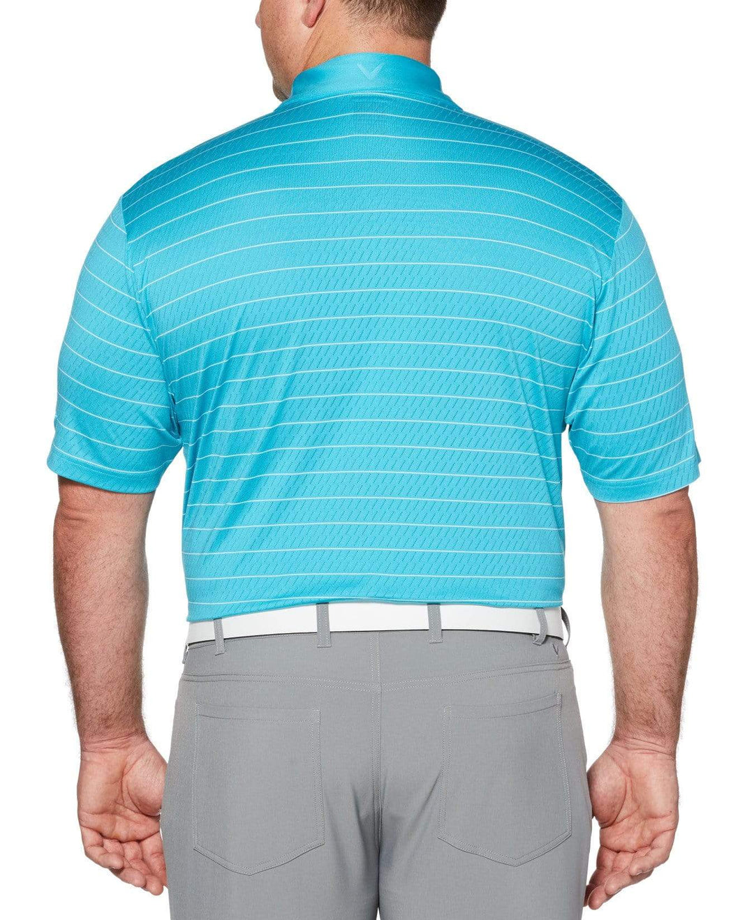 Big& Tall Core Ventilated Stripe Polo with Chevron Polos