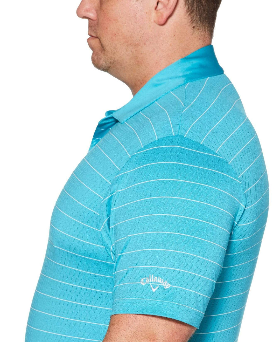 Big& Tall Core Ventilated Stripe Polo with Chevron Polos