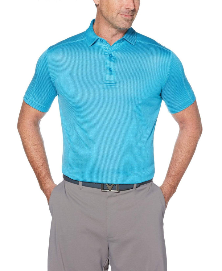 Big & Tall Denim Jacquard Polo Polos Hawaiian Ocean / 3X