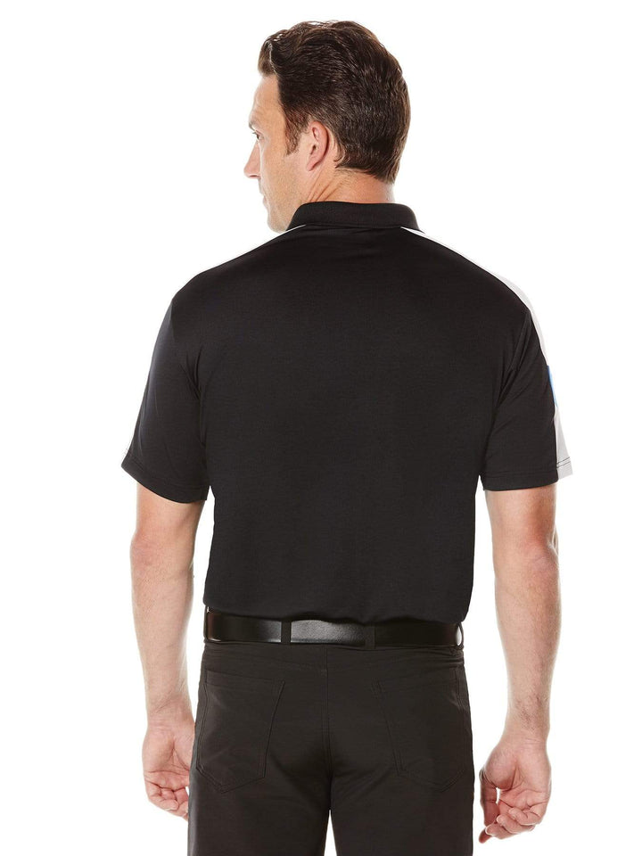 Big & Tall Embossed Three Color Blocked Polo-Polos-Caviar-LT-Callaway Apparel