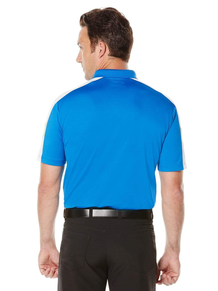 Big & Tall Embossed Three Color Blocked Polo-Polos-Magnetic Blue-1X-Callaway Apparel