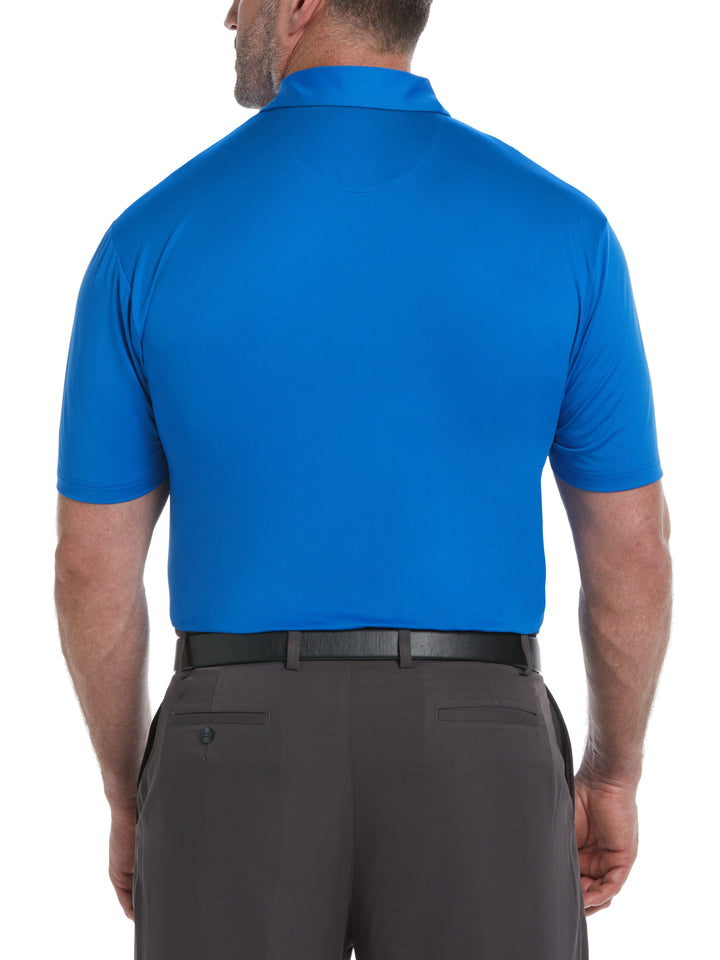 Big & Tall Engineered Energy Print Stripe Golf Polo (Magnetic Blue) 