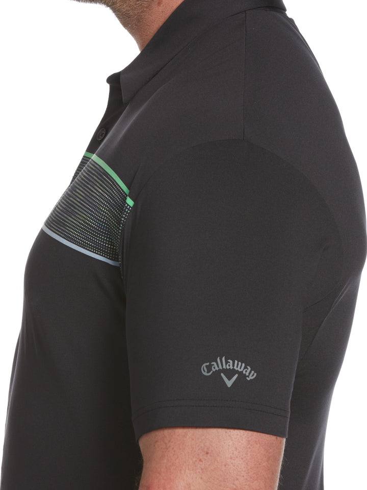 Big & Tall Engineered Space Dyed Chest Stripe Jacquard Polo-Polos-Callaway