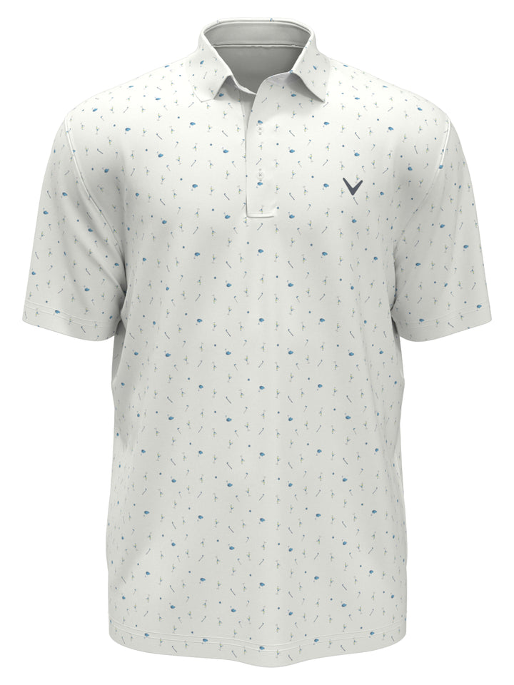 Golf Print Golf Polo (Bright White) 