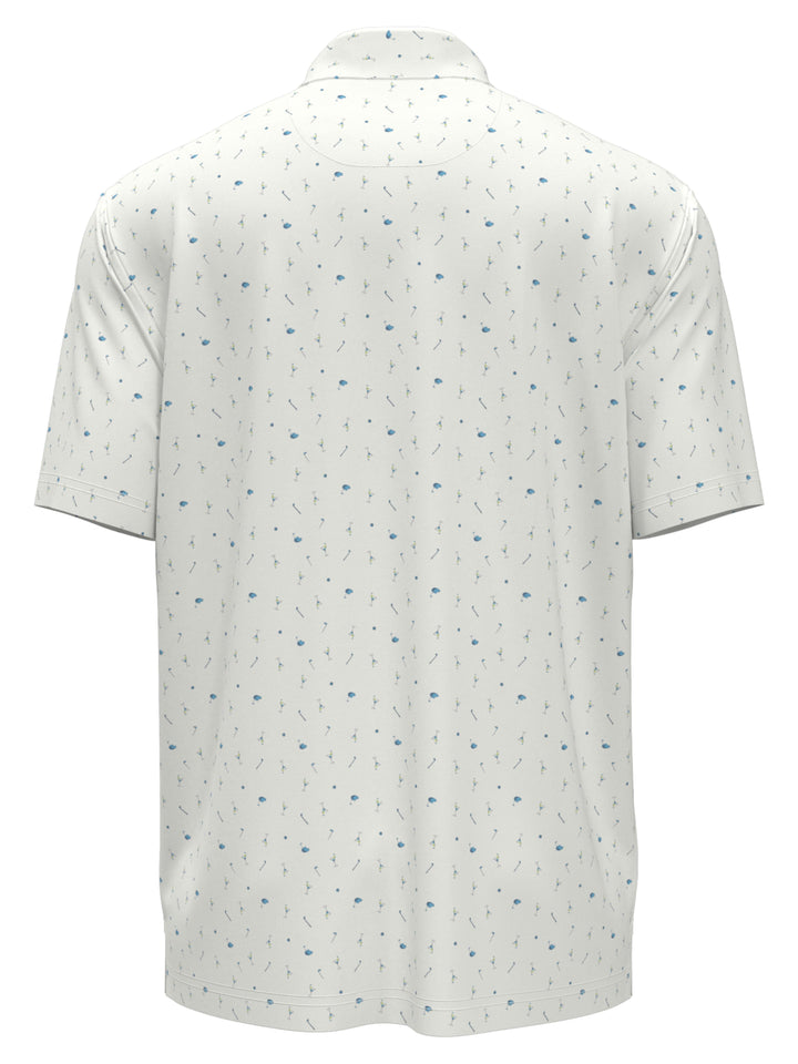 Golf Print Golf Polo (Bright White) 