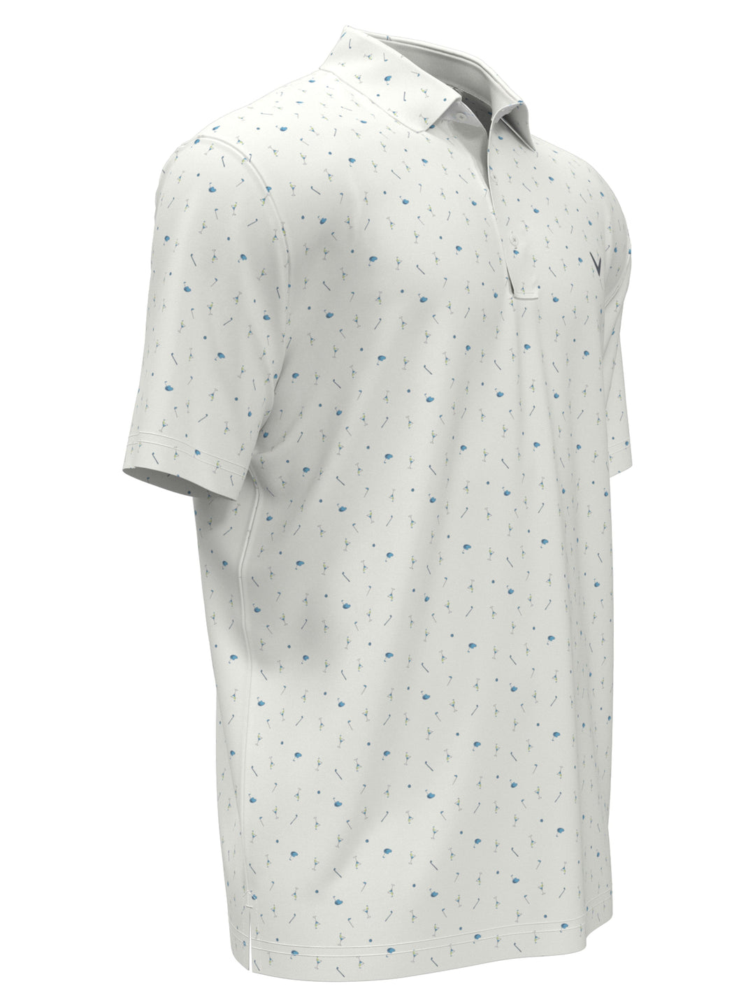 Golf Print Golf Polo (Bright White) 