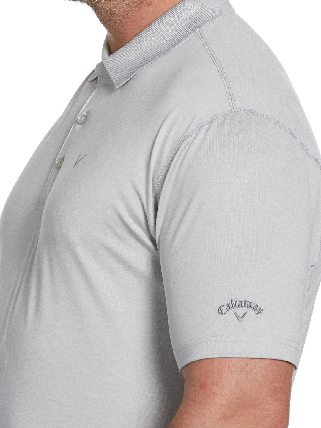 Big & Tall Heathered Polo-Polos-Callaway