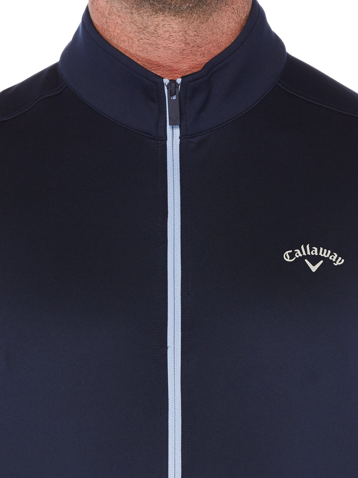 Big & Tall High Gauge Fleece Full Zip Vest-Jackets-Callaway