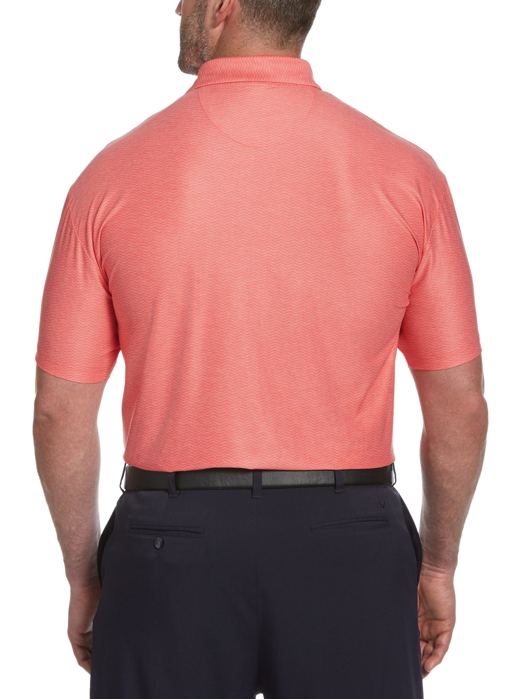 Big & Tall Jaspe Geometric Print Polo-Polos-Callaway