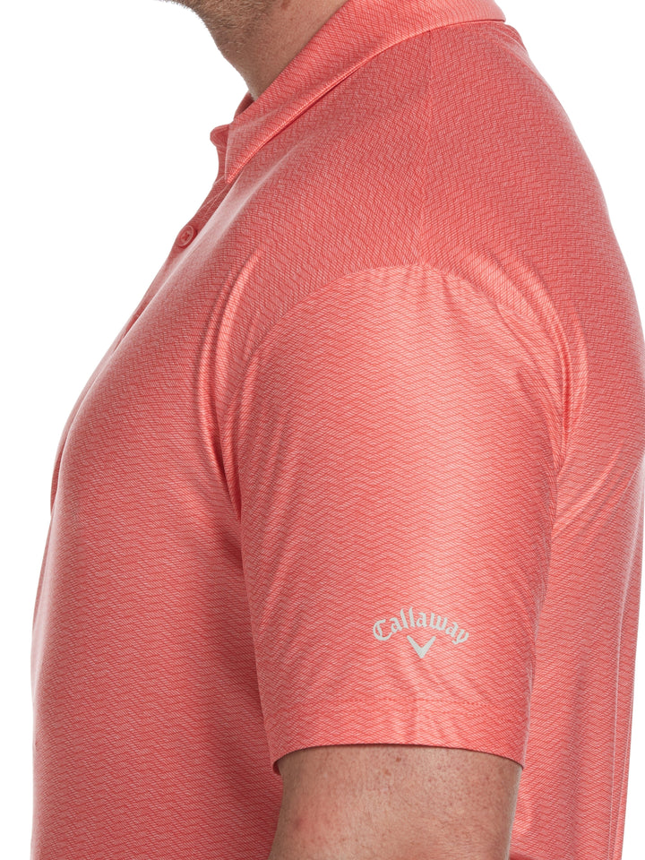 Big & Tall Jaspe Geometric Print Polo-Polos-Callaway
