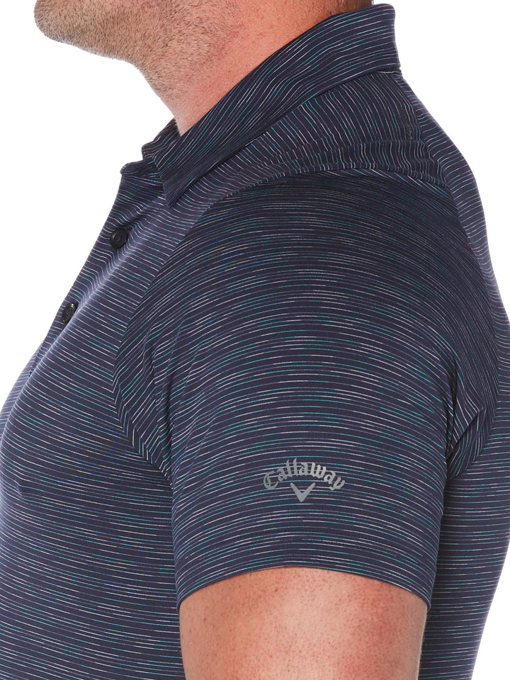 Big & Tall Marled Texture Stripe Polo-Polos-Callaway