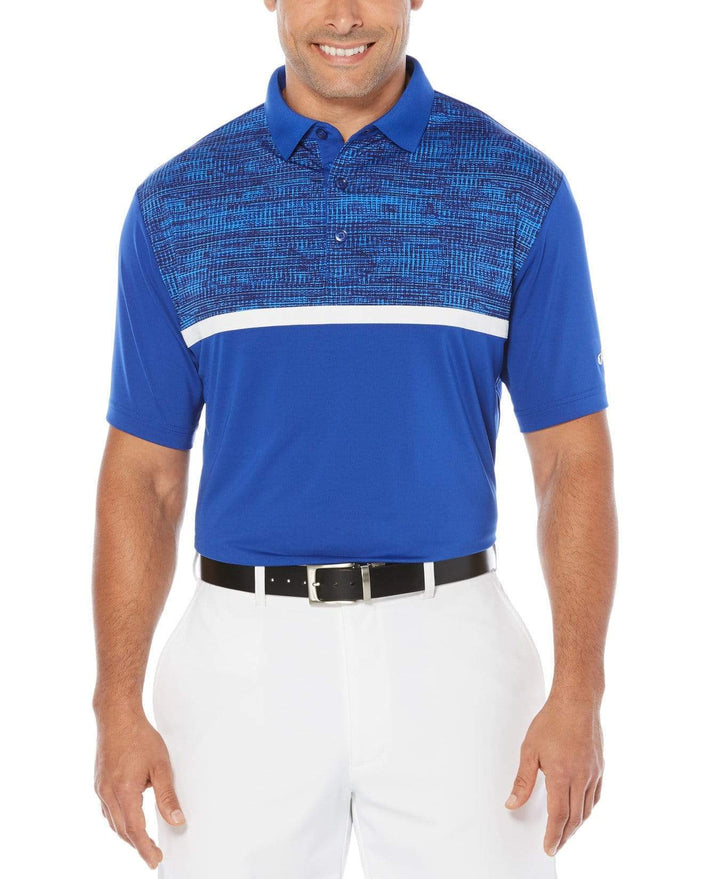 Big & Tall Opti-Dri Textured Color Block Polo Polos Surf The Web / 1X