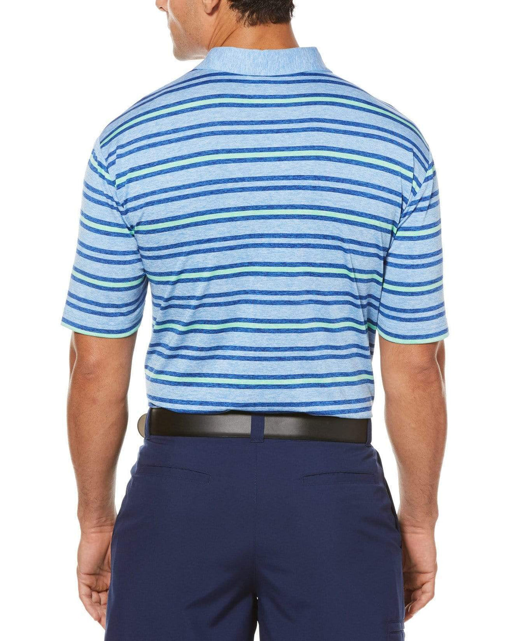 Big & Tall Opti-Soft Heather Striped Polo Polos