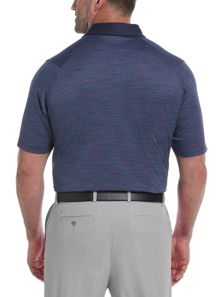 Big & Tall Oxford Jacquard Geo Print Golf Polo-Polos-Callaway