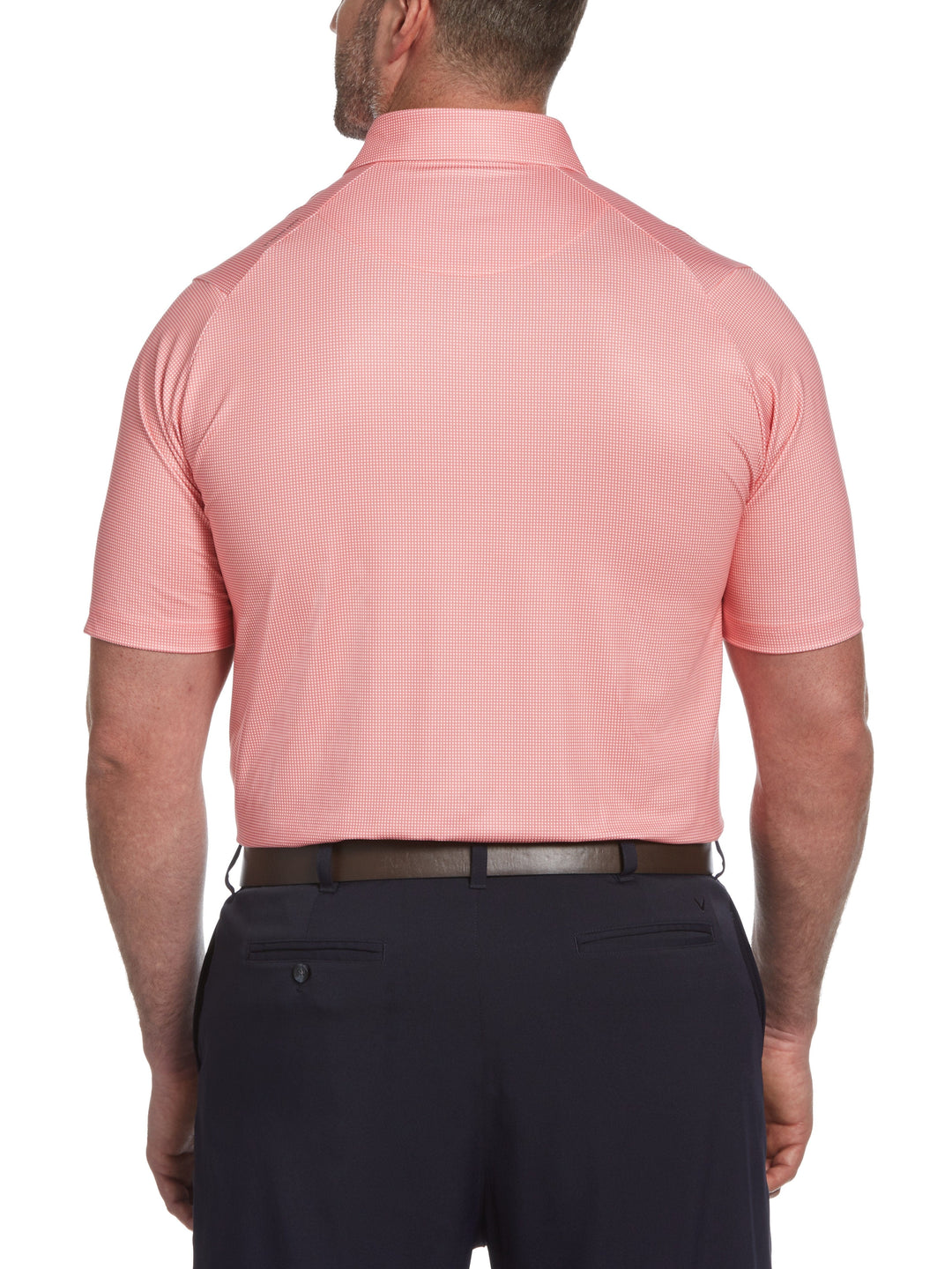 Big & Tall Printed Gingham Swing Tech Polo-Polos-Callaway