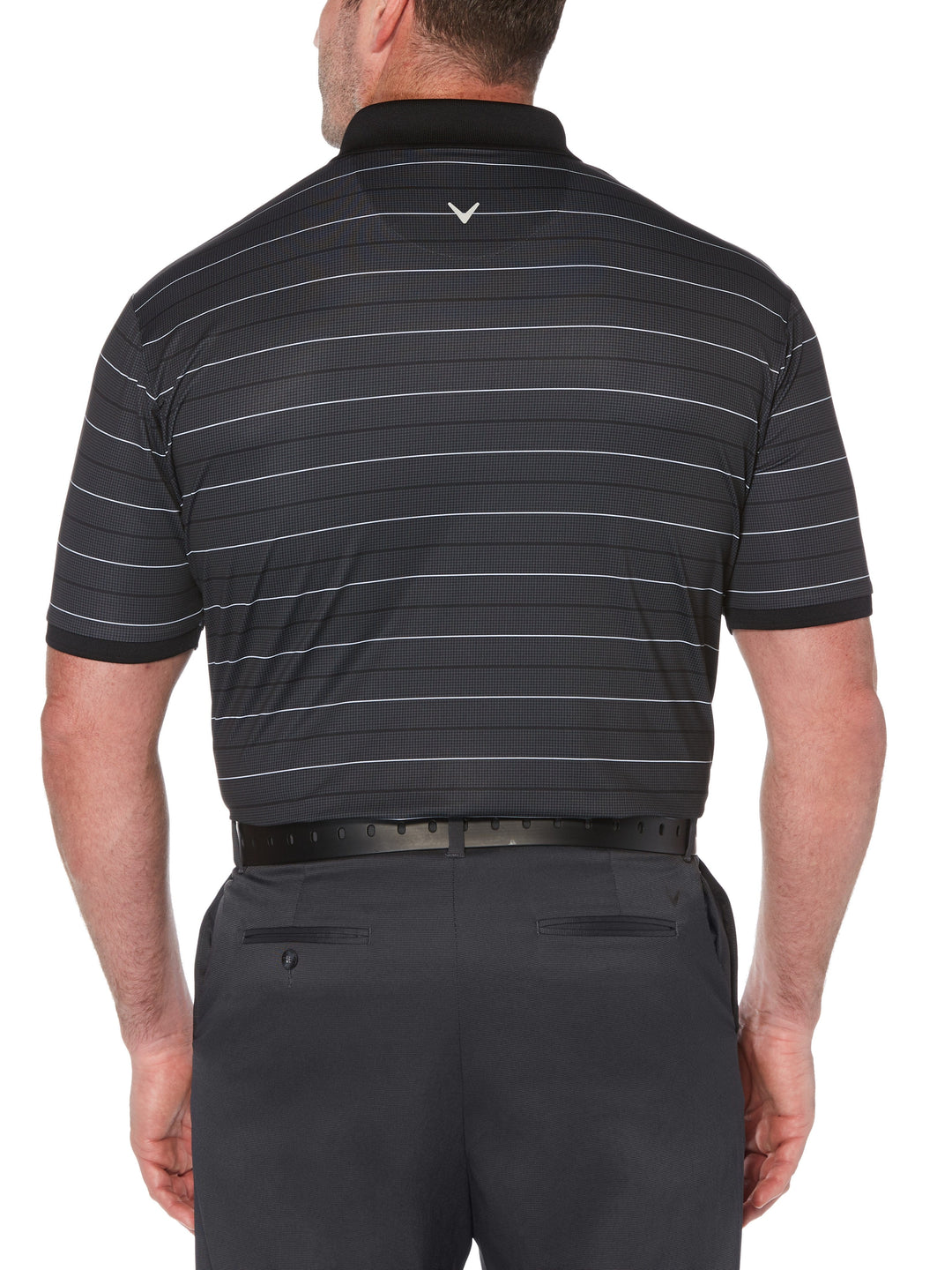 Big & Tall Printed Houndstooth Stripe Polo-Polos-Callaway