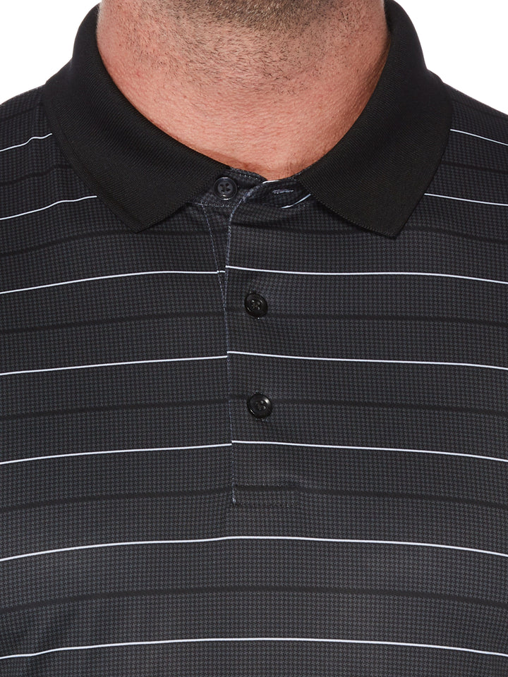 Big & Tall Printed Houndstooth Stripe Polo-Polos-Callaway