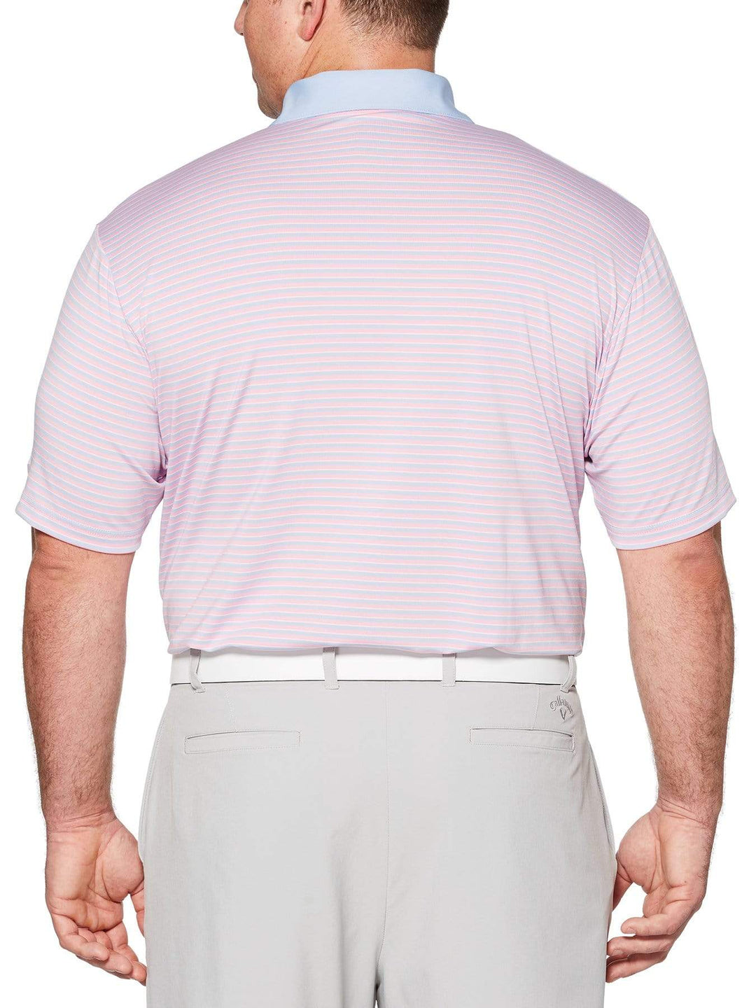 Big & Tall Refined 3-Color Stripe Polo Polos