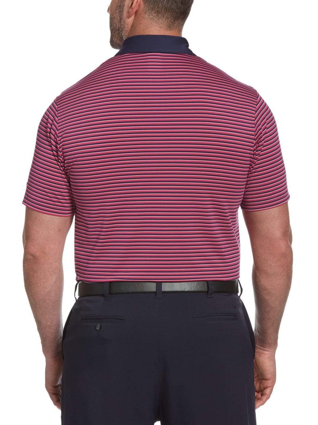 Big & Tall Refined 3-Color Stripe Polo-Polos-Callaway Apparel