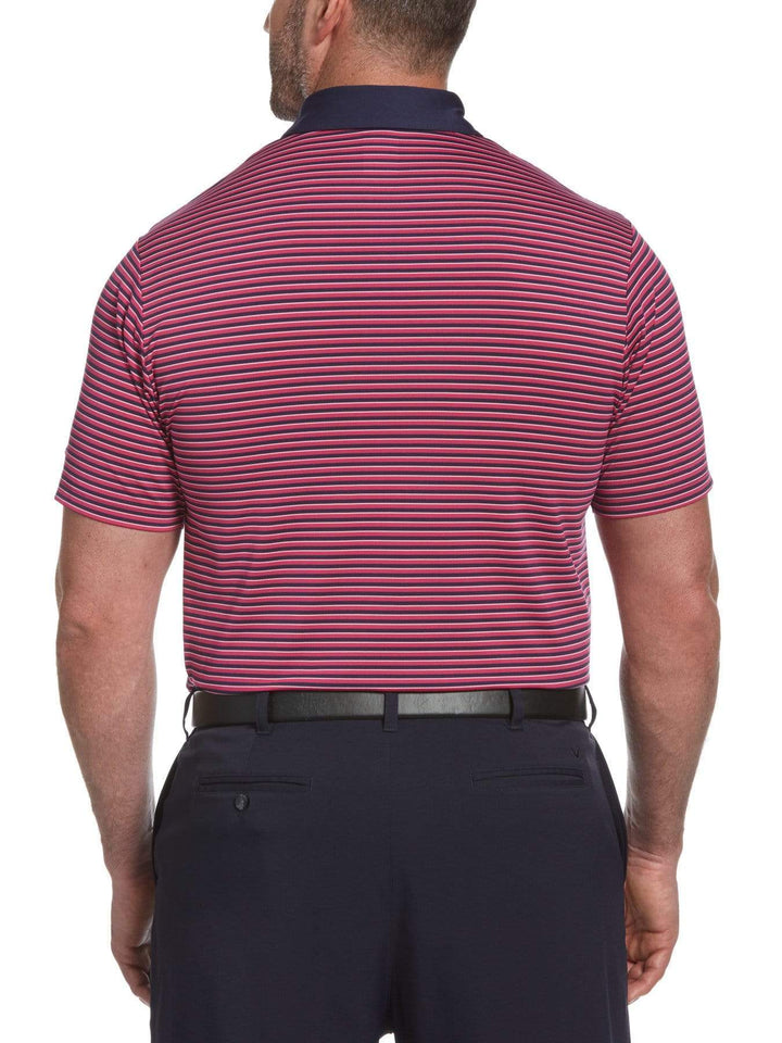 Big & Tall Refined 3-Color Stripe Polo-Polos-Callaway Apparel