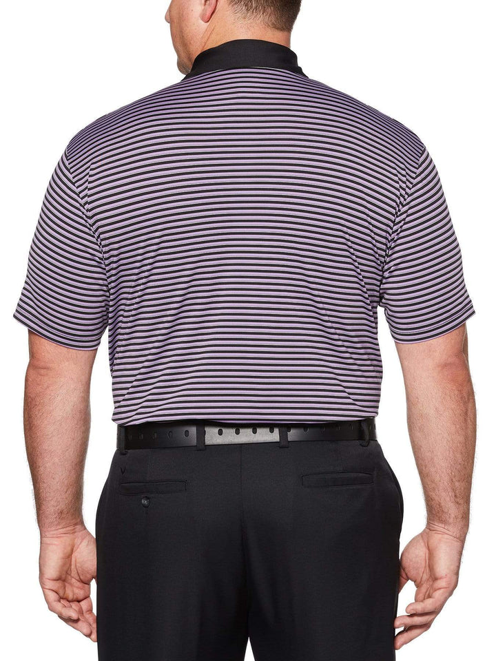 Big & Tall Refined 3-Color Stripe Polo Polos